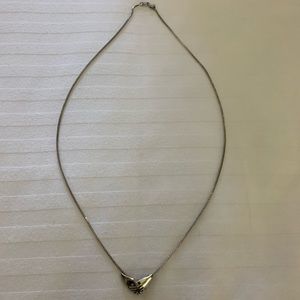Sterling Silver Holding Hands Necklace